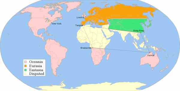 Map of Orwell's 1984