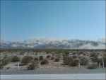 dust clouds rising from mountains shaking under the impact of the april 8, 2010 Baja earthquake