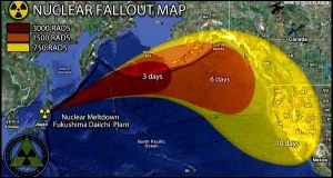 Fukushima radiation fallout map
