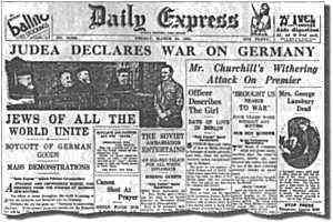 Jews declare war on Germany