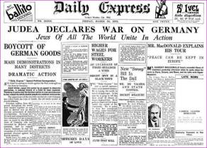 Judea declares War on Germany