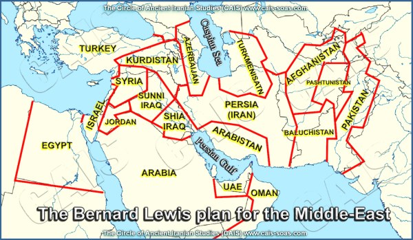 Yinon/Lewis Plan for division of Middle East
