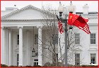 Chinese Flag on South Lawn White House 2009