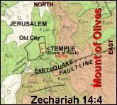 topological map of Jerusalem showing fault lines on the Mount of Olives