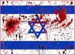 Bloodied Zionist flag